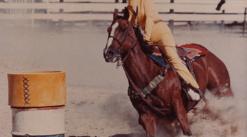Martha Josey Riding Cebe Reed in a barrel race