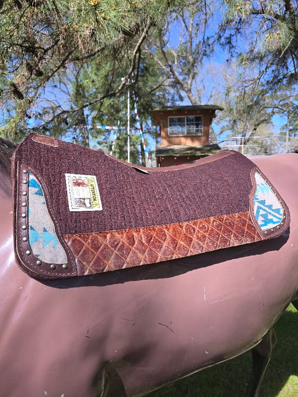 5 Star 30 x 30  7/8" Dark Chocolate "All Around" Wool Saddle Pad