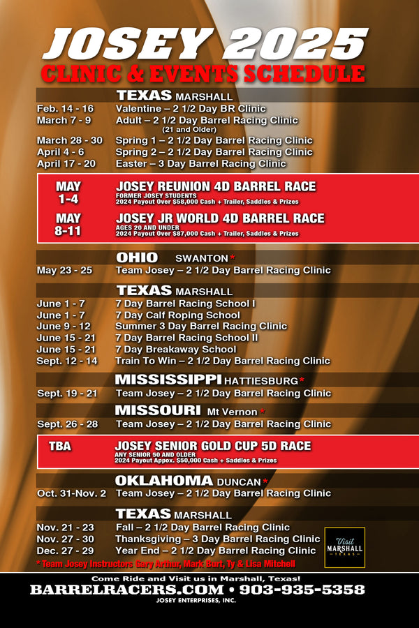 2025 Martha Josey Barrel Racing & Rodeo Horse Record Book