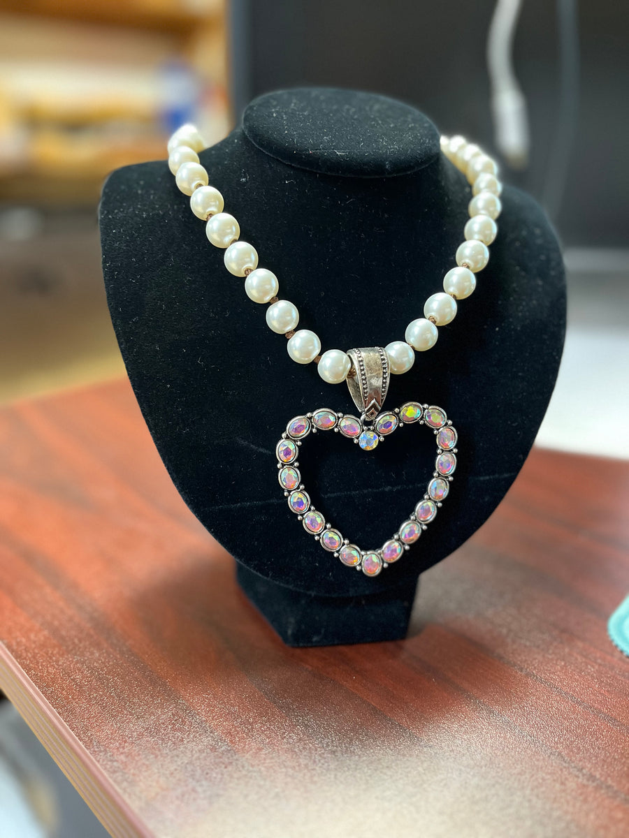 Heart Pearl Necklace – Josey Western Store