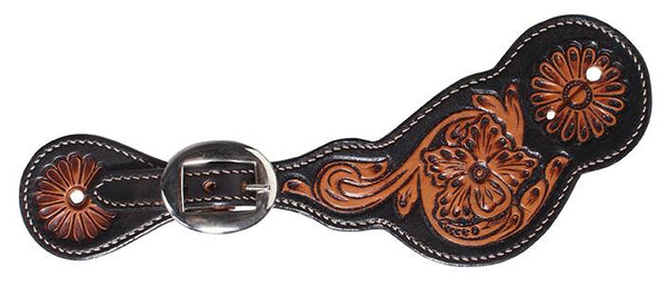 WOMEN'S SPUR STRAP TOOLED OVERLAY