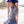 Load image into Gallery viewer, Pullover Button Up (Blue Iridescent Foil Stretch Jersey)
