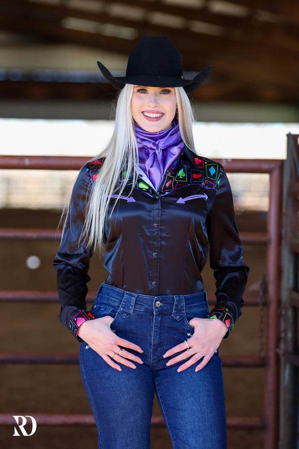 HIGH ROLLER SATIN PERFORMANCE RODEO SHIRT by RANCH DRESSN
