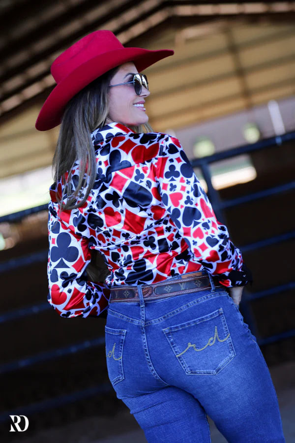 GAMBLER SATIN PERFORMANCE RODEO SHIRT by RANCH DRESSN