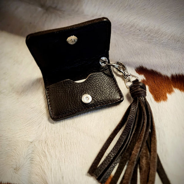 Double J Hornback Croc leather Credit Card Holder