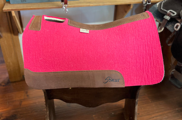 5 Star 30x28 Saddle Pad 3/4"Hot Pink