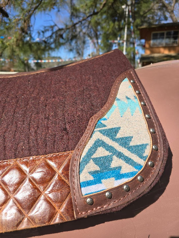 5 Star 30 x 30  7/8" Dark Chocolate "All Around" Wool Saddle Pad