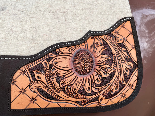 Reinsman Apex Wool Pad with Custom Inlay Wear Leathers