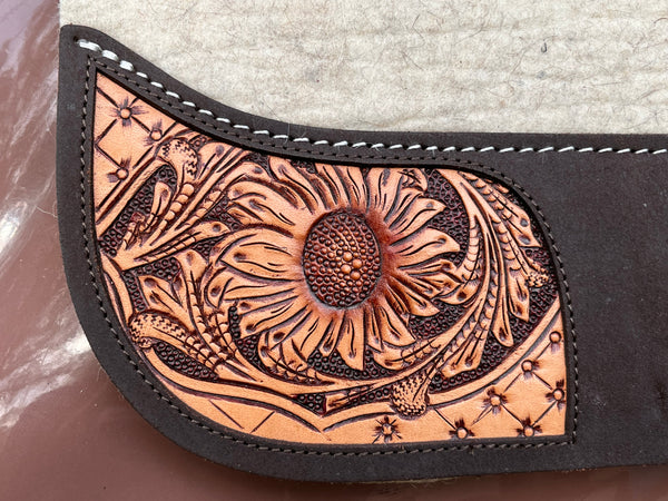 Reinsman Apex Wool Pad with Custom Inlay Wear Leathers