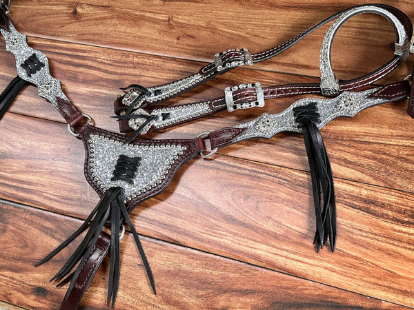 Chunky Silver Glitter w/Black