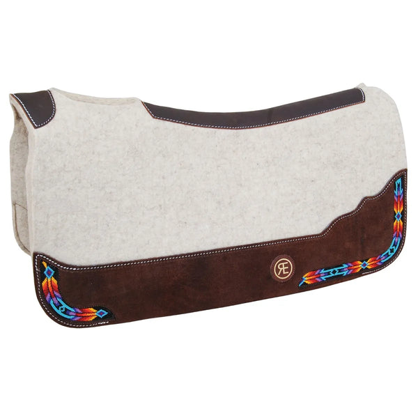 Reinsman Apex Wool Pad with Custom Inlay Wear Leathers
