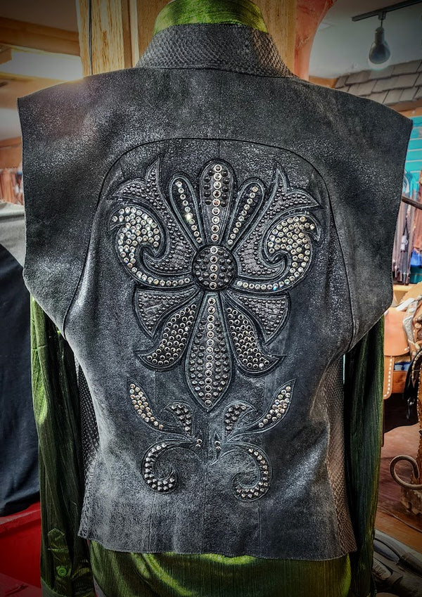 FROM MARTHA'S CLOSET!  Custom Made Leather Vest by Kippys
