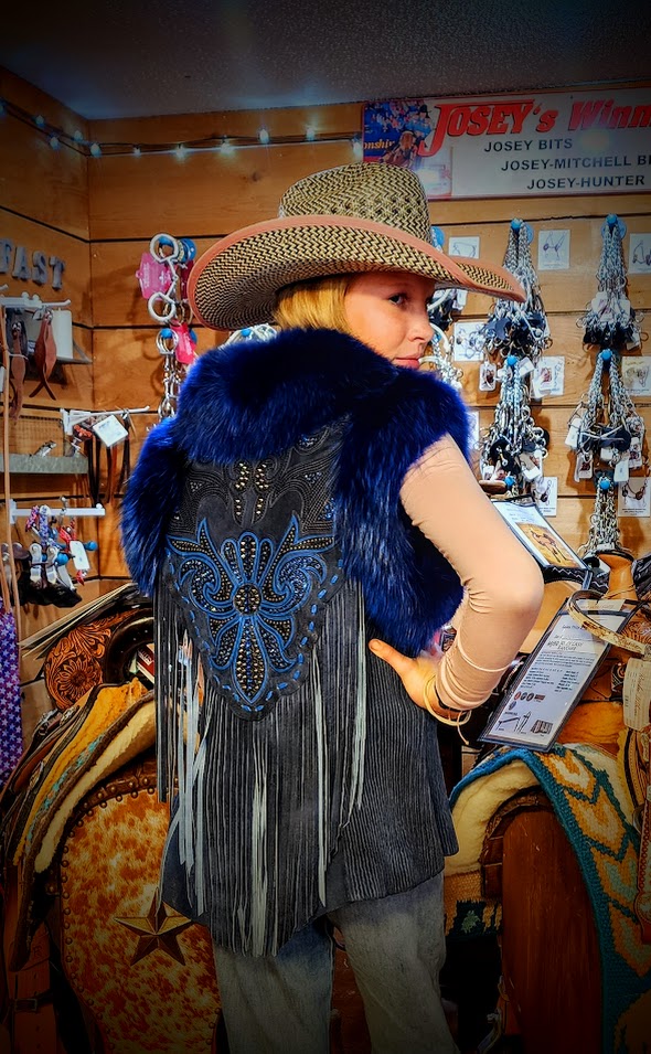 FROM MARTHA'S CLOSET!  Custom Made Leather Vest by Kippys
