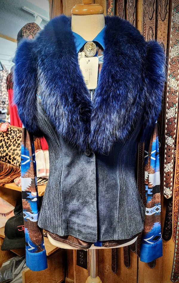 FROM MARTHA'S CLOSET!  Custom Made Leather Vest by Kippys