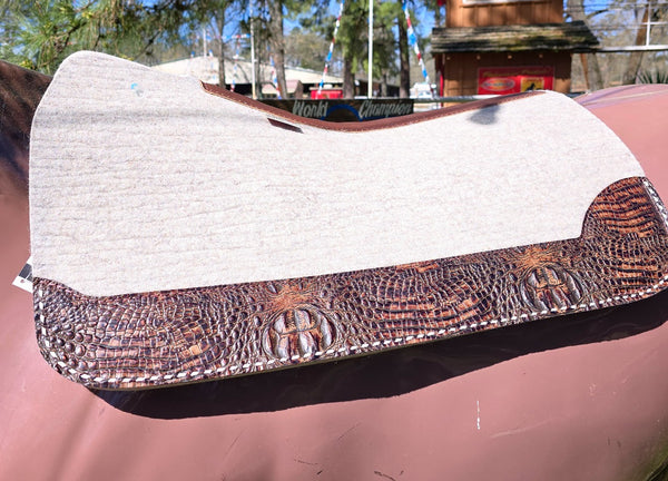 5 Star 30 x 30  7/8" Natural "All Around" Wool Saddle Pad with Flex Fit