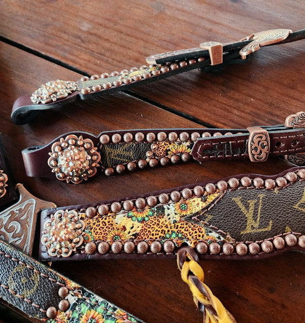 Rockin Wilson Sunflower Print with Louis Vuitton Overlay Tack Set