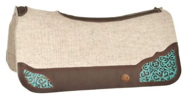 Reinsman Apex Wool Pad with Custom Inlay Wear Leathers