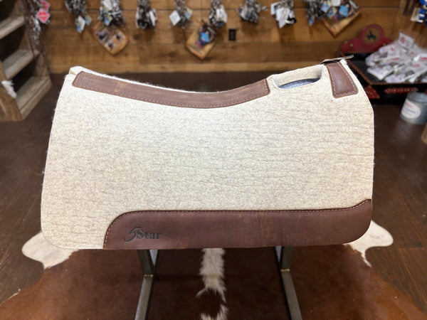 5 Star 32x30 1" "The Roper" Contoured Natural Pad