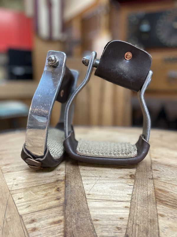 SA Walls Youth 2" Alum Barrel Racing Stirrups