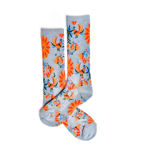 Fringe Otami Grey Silk Scarf