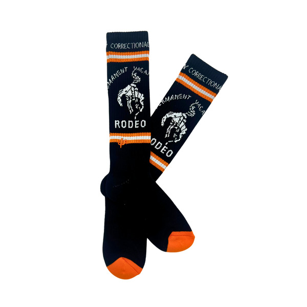 Cactus Alley-Correctional Vaca Blk Performance Boor Socks