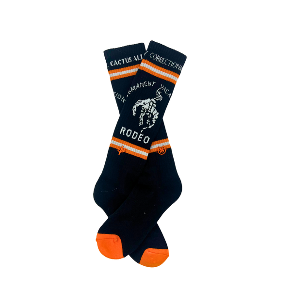Cactus Alley-Correctional Vaca Blk Performance Boor Socks