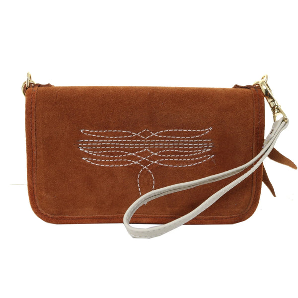 Toast Suede Clutch Organizer