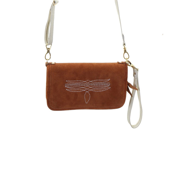 Toast Suede Clutch Organizer