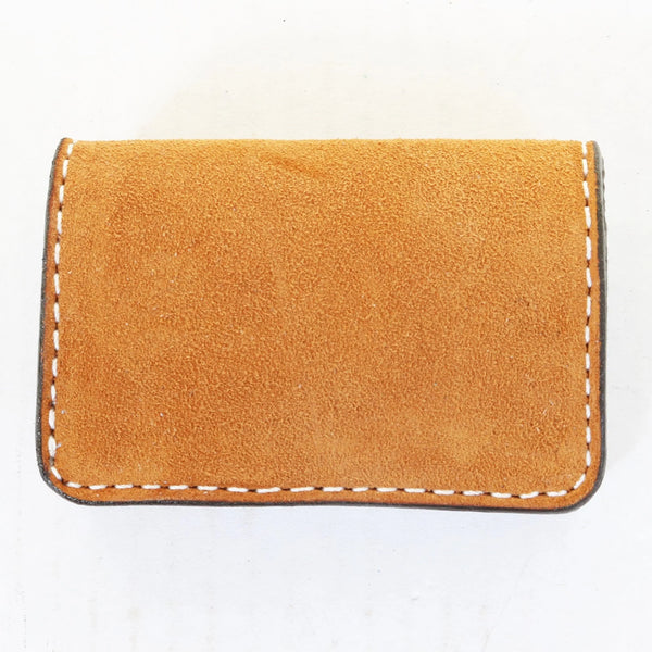 Toast Suede Business Card Holder