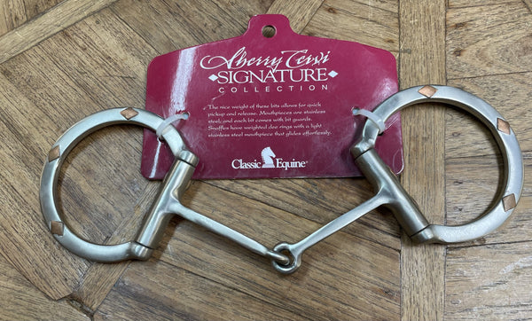Classic Equine Sherry Cervi Signature Square Mouth D-Ring Snaffle Silver