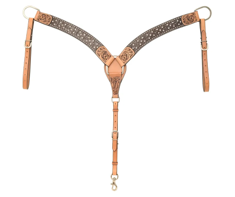 Breast Collar- Brown Gator Print