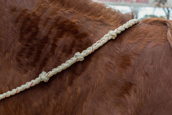Jerry Beagley Rope Braided Reins w/ Knots