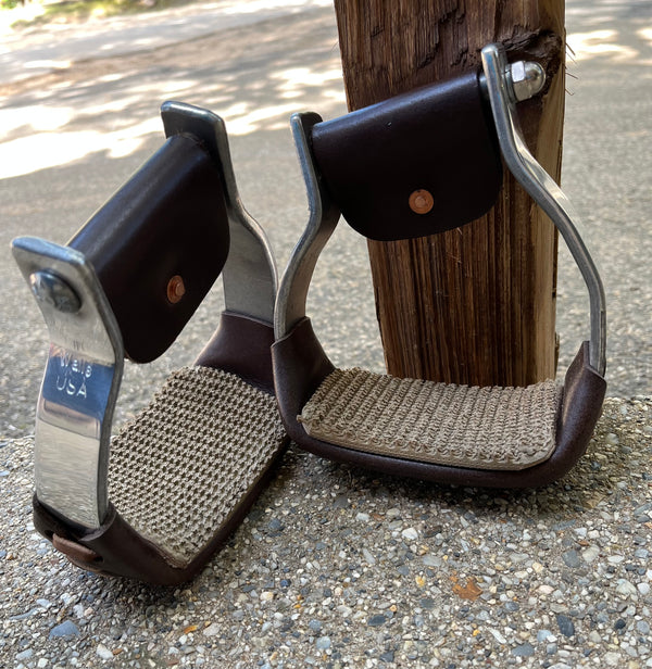 SA Walls 3" Slanted Aluminum Barrel Racing Stirrups