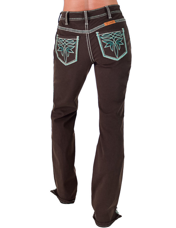 Cowgirl Tuff Go West Jean w/ Turquoise Stitching