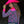 Load image into Gallery viewer, Pullover Button Up (Hot Pink Satin &amp; Navy Paisley Medium Weight and Medium Stretch
