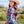 Load image into Gallery viewer, NAVY &amp; WATERMELON FLORAL JERSEY  PULLOVER BUTTON UP
