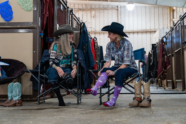 Lucky Unicorns Purple Performance Boot Socks