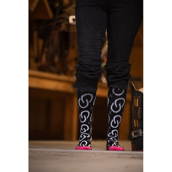 High Maintenance Cowgirl Pink Performance Boot Socks