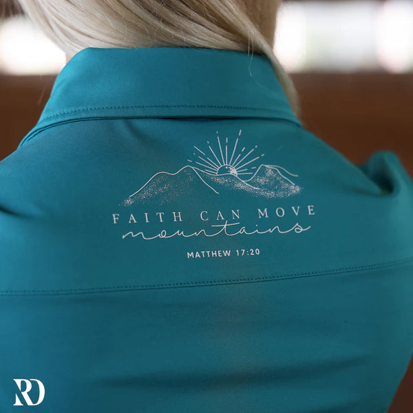 FAITH CAN MOVE MOUNTAINS RODEO PERFORMANCE RODEO SHIRT