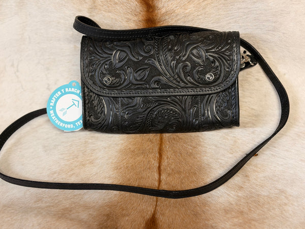 BLACK WAIST BAG/PURSE