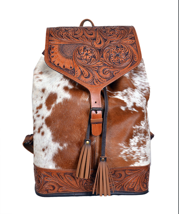 custom hide leather backpack Rafter T Hair on Hide Leather Backpack