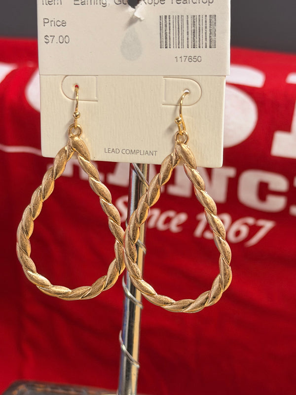Gold Tear Drop earrings