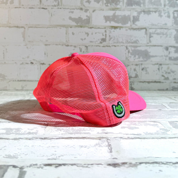 Lucky Dreamer Hot Pink Patch Trucker Hat