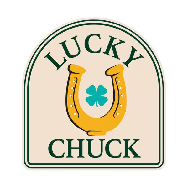 Lucky Chuck Tan Polo Sticker