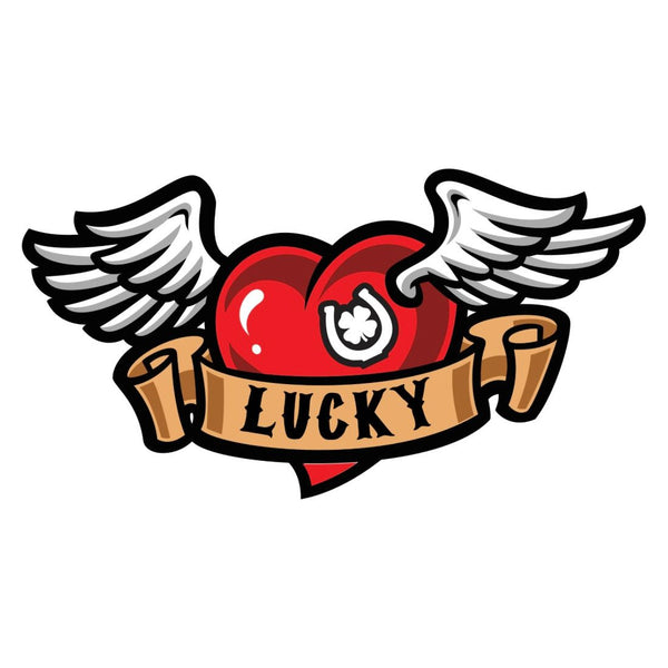 Lucky Angel Heart Sticker