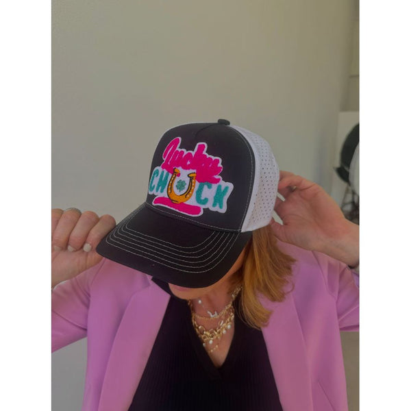 Big Logo Black & White Trucker Hat