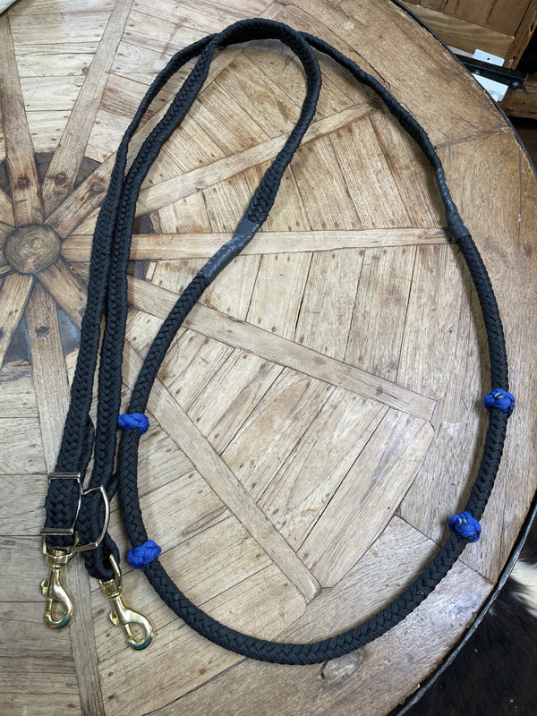 Jerry Beagley Lifter Reins w/ Colored Knots