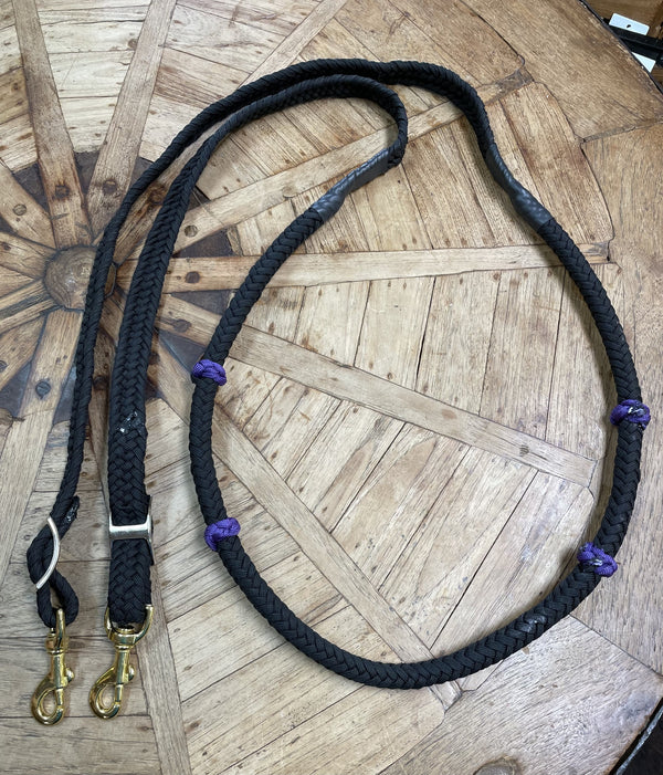 Jerry Beagley Lifter Reins w/ Colored Knots