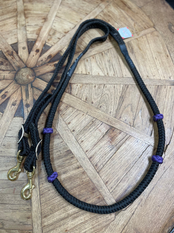 Jerry Beagley Lifter Reins w/ Colored Knots