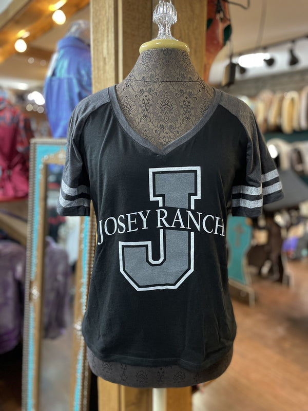 Big "J" Josey Ranch Ladies V-Neck T-Shirt